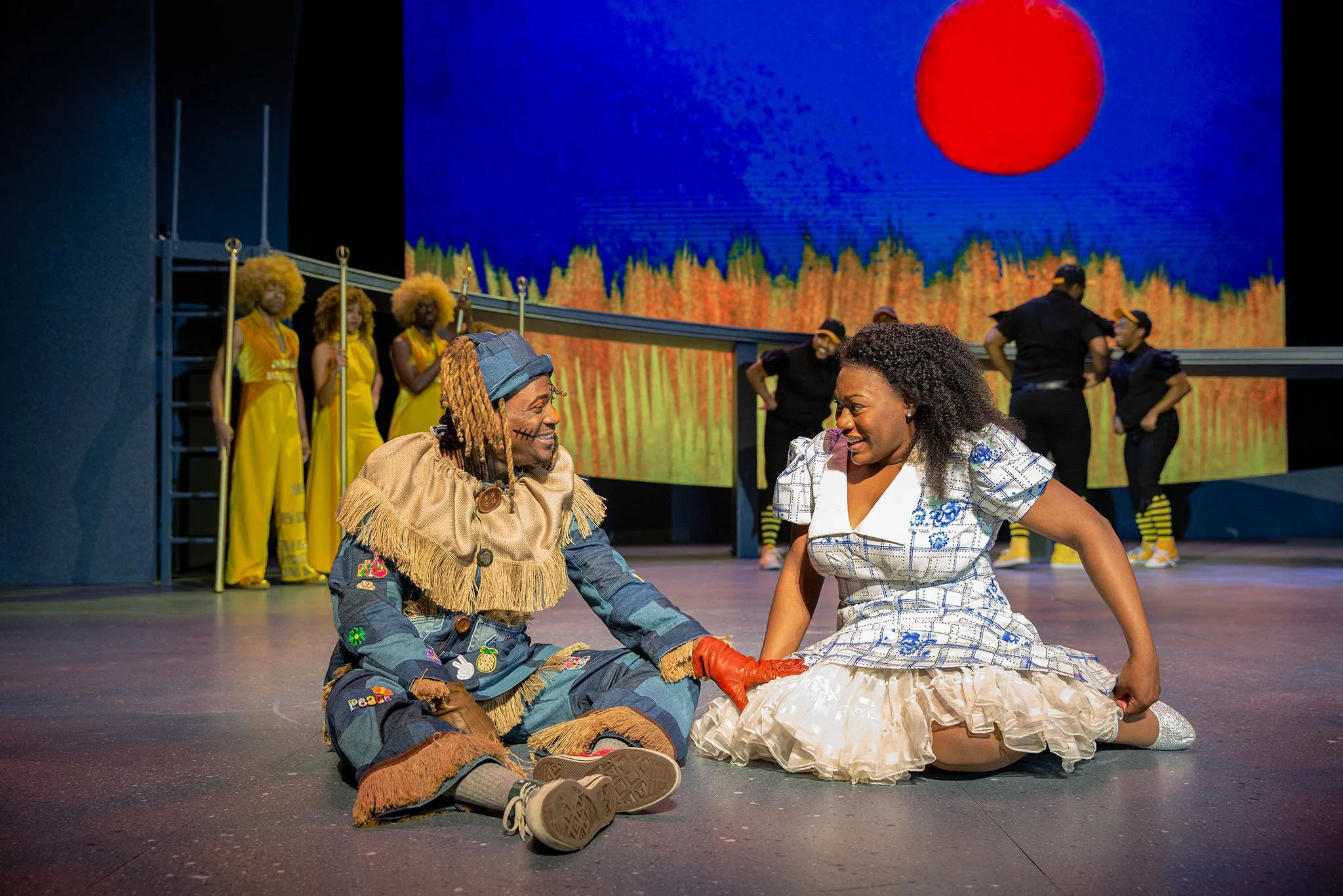 Lawrence Flowers, Jaden Dominique, and the cast of The Wiz.jpg