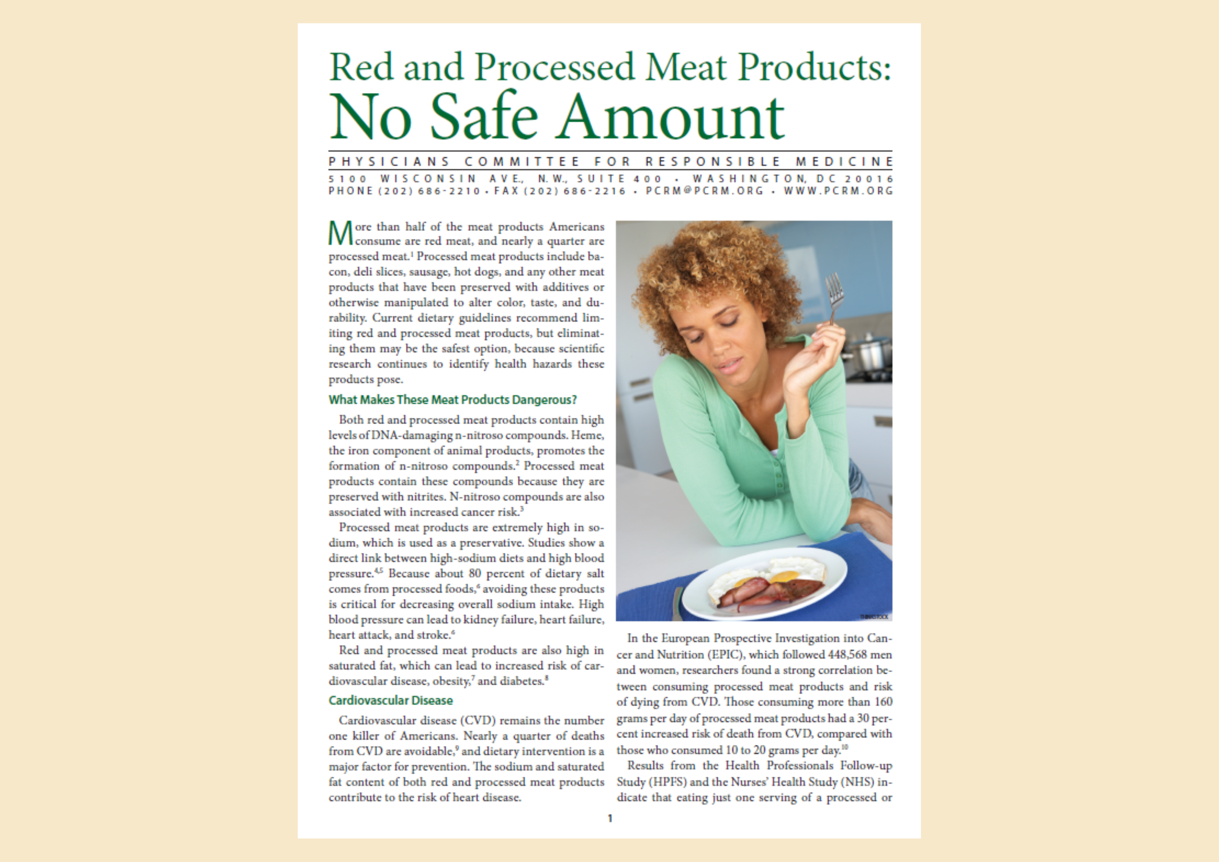 PCRM: Red and Processed Meat