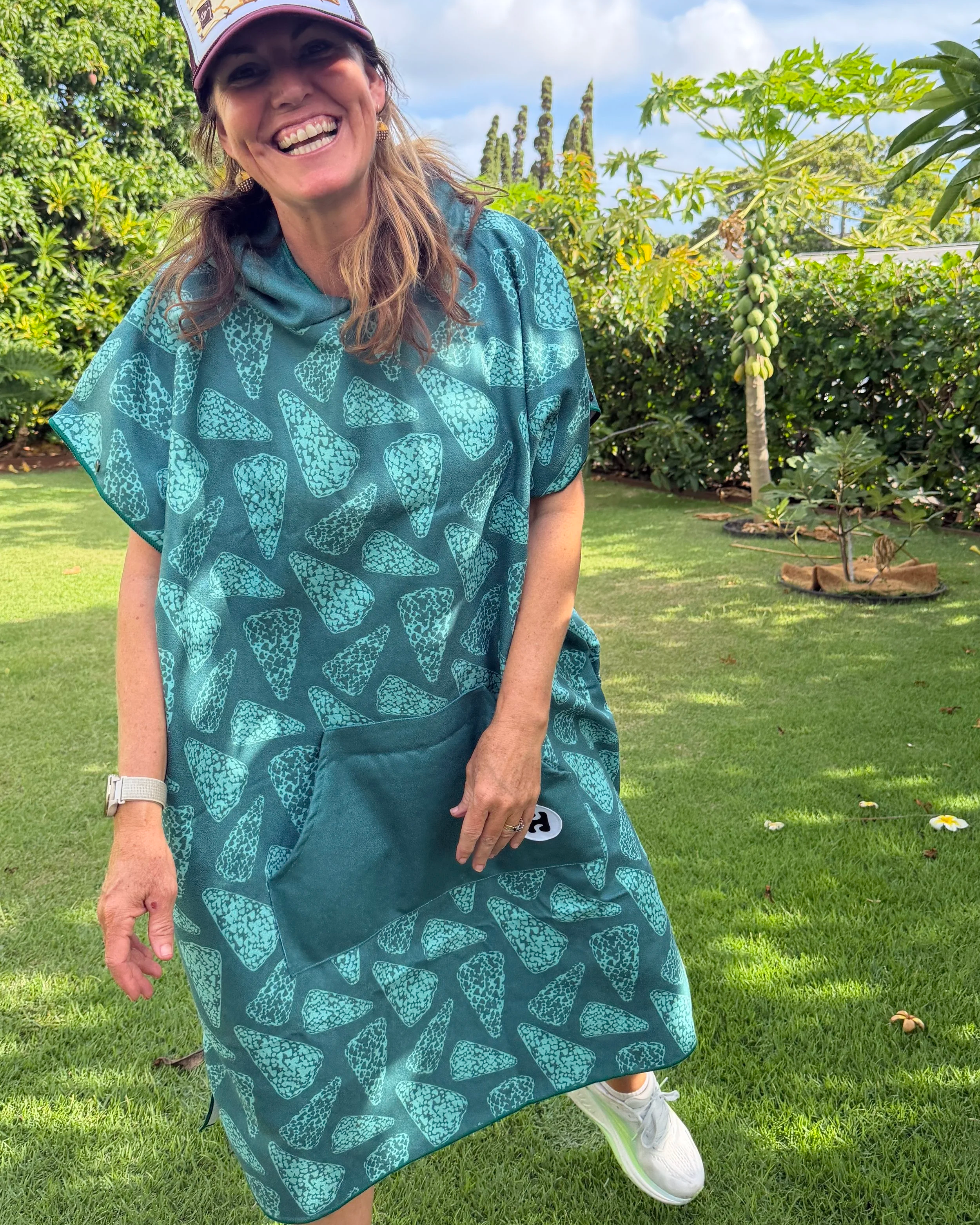 Imperfectly Perfect Changing Poncho - Marble Cone Shell