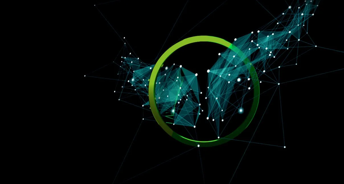 3D interpretation of a technology logo