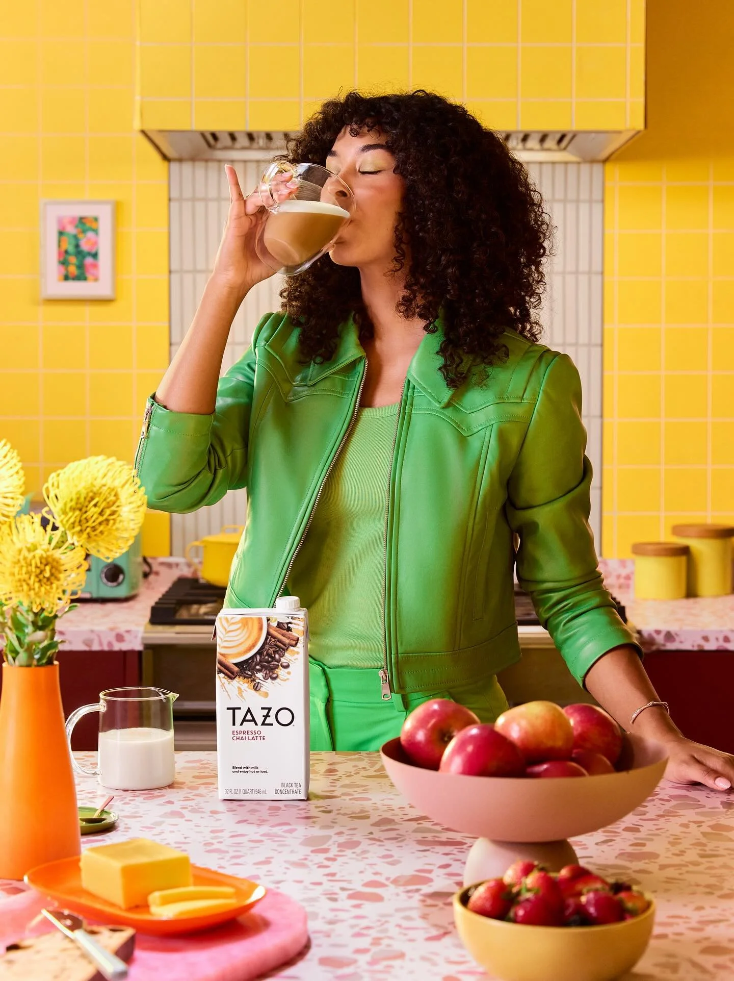 Production Design for @tazo ☕️🧋💚💛
Stills shot by @bao__bq. Check my previous post to see the before and after of the kitchen transformation!

Director @soleildenault 
Prod @steptstudios @leeleebullock @babybobutter 
Agency @itsmurderonthegram 
Dir