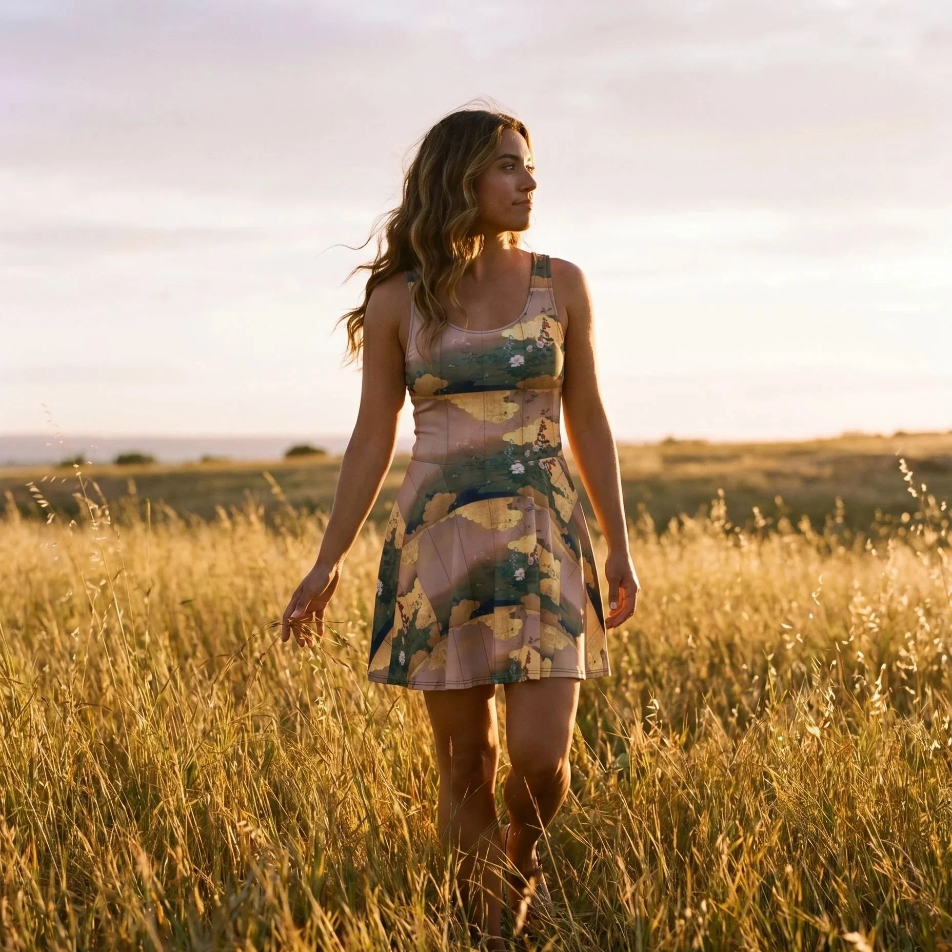 .Eden-EarthFlowers+and+Birds+of+the+Four+Seasons+Screen+Skater+Dress.jpg