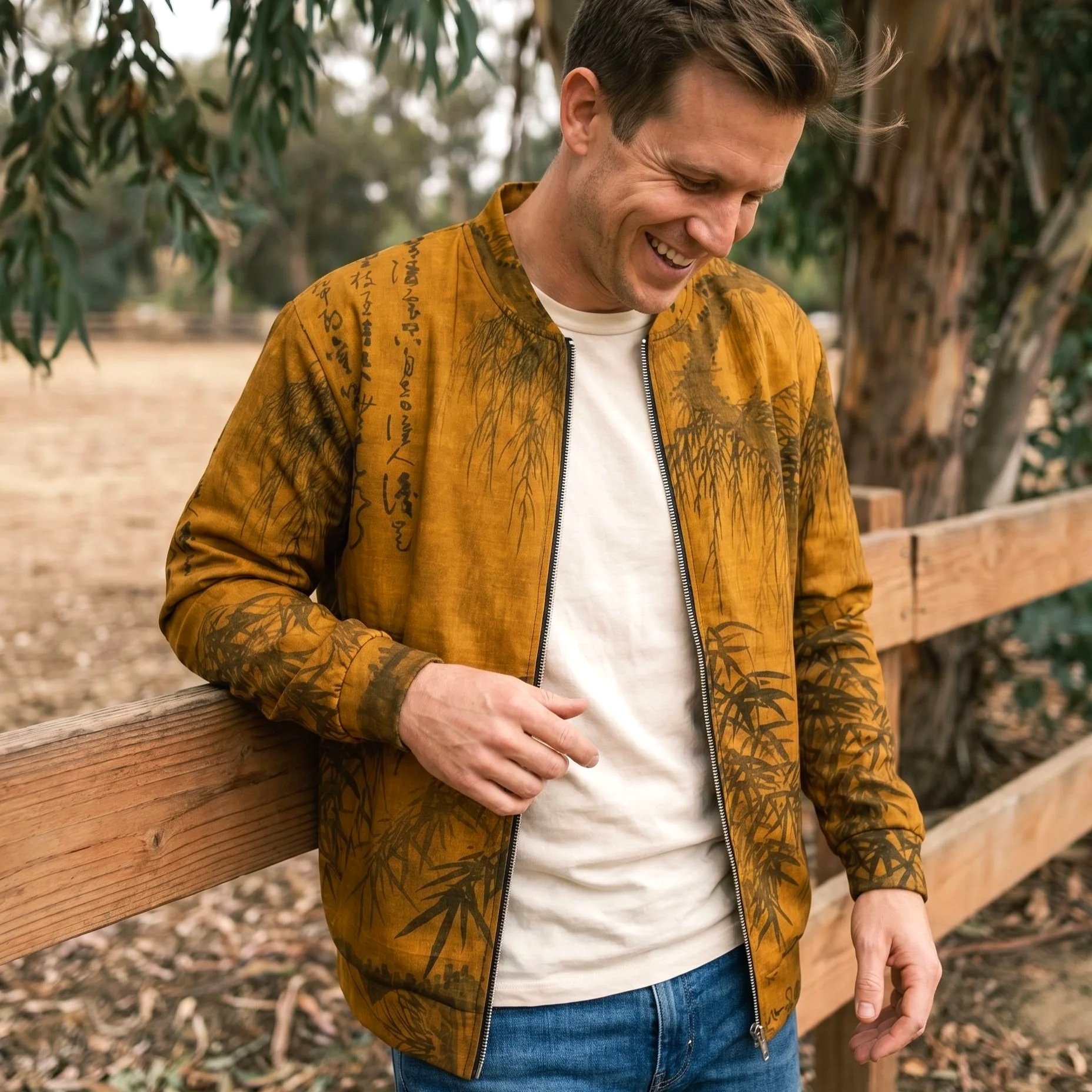 Ancient Sketch Adventure Bomber Jacket