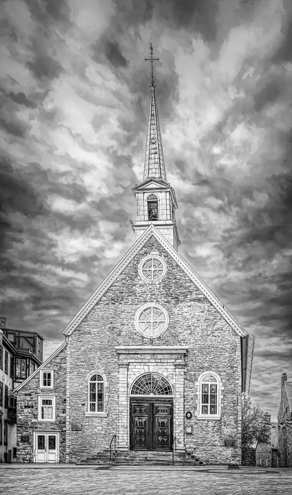 Notre-Dame des Victoires - A Black and White Photograph