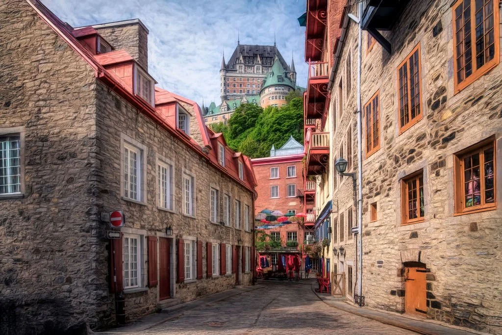 LE CHATEAU FRONTENAC FROM LOWER OLD QUEBEC CITY, CANADA