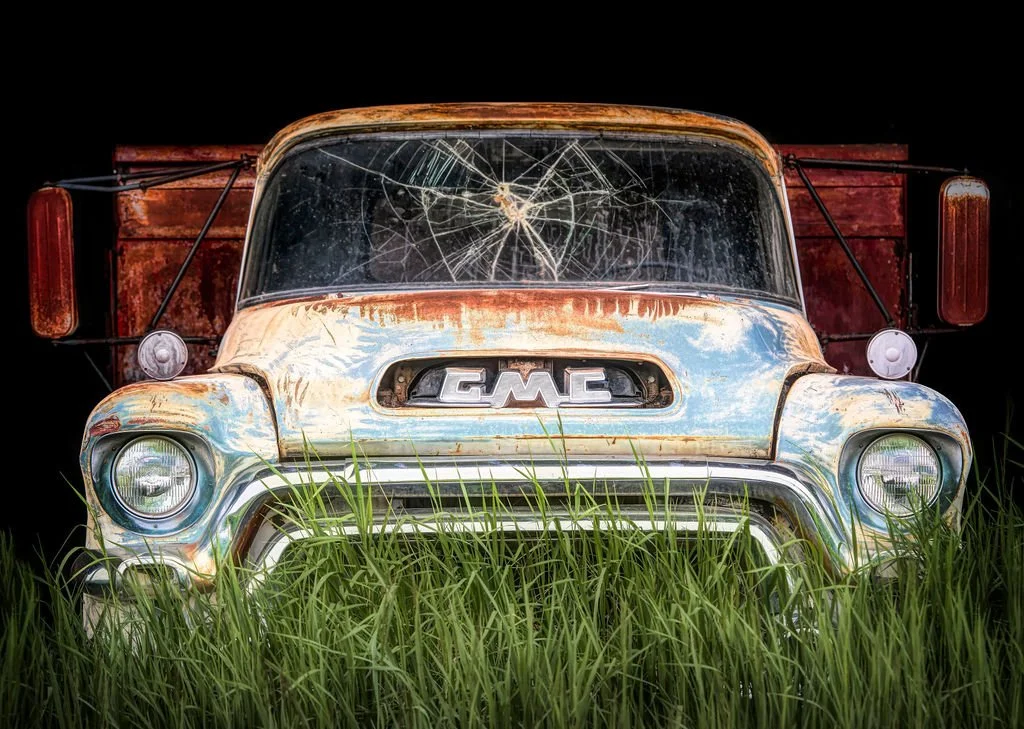 FORGOTTEN GMC- VINTAGE TRUCK IN TALL GRASS