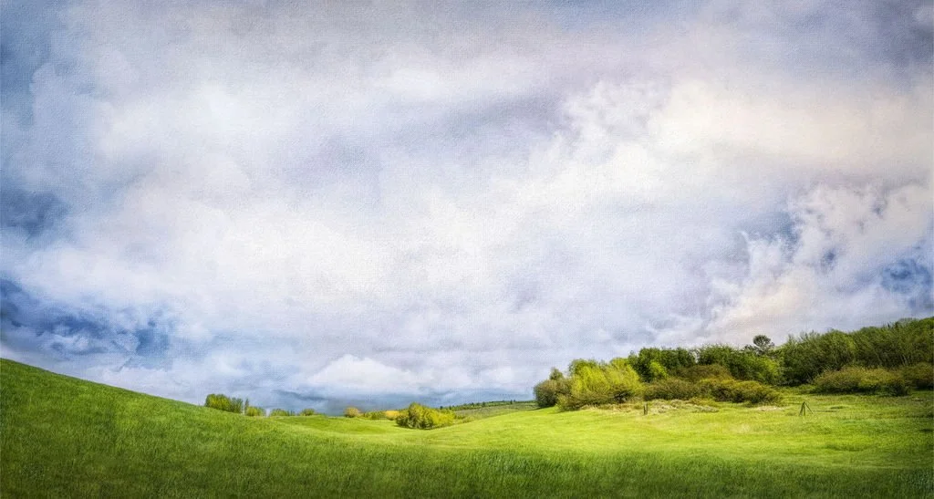 LUSH GREEN WYOMING LANDSCAPE