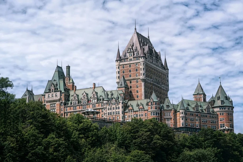 LE CHATEAU FRONTENAC FROM THE ST. LAWRENCE RIVER