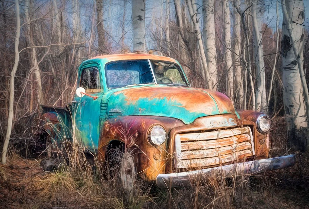 RUSTED 1949 GMC PICKUP TRUCK