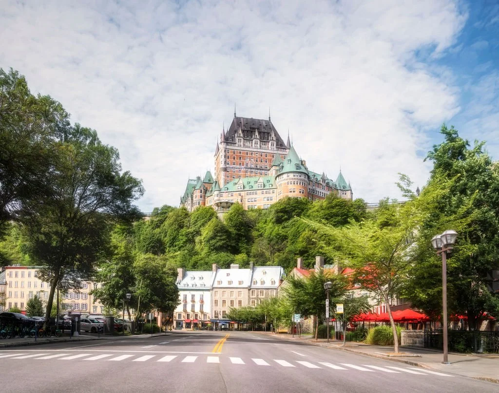LE CHATEAU FRONTENAC FROM THE WATERFRONT IN OLD QUEBEC CITY, CANADA