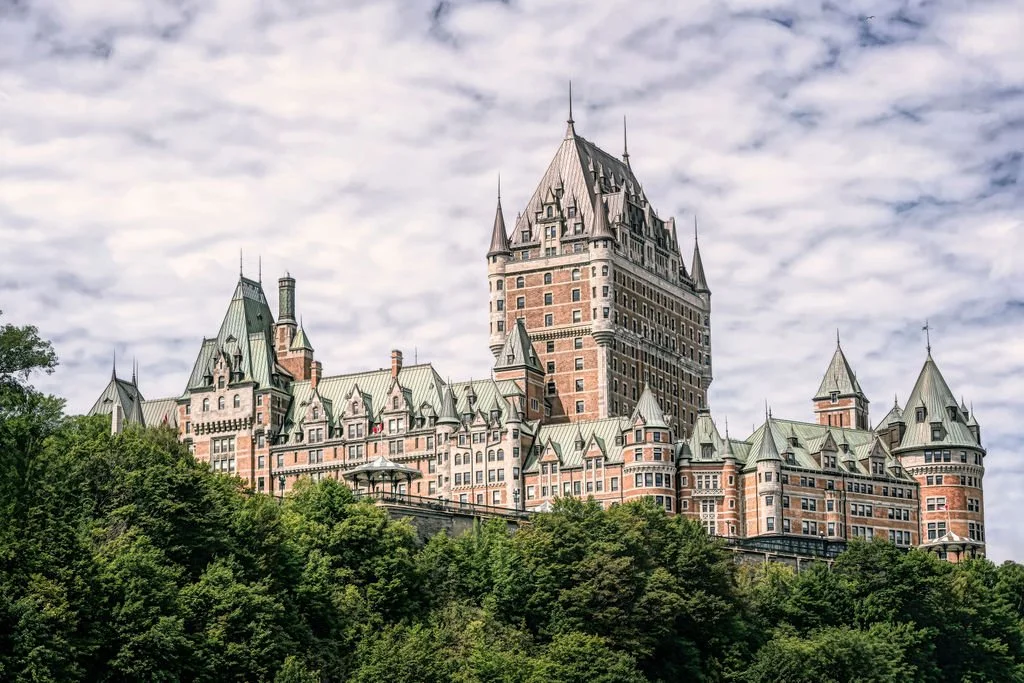 LE CHATEAU FRONTENAC FROM THE ST. LAWRENCE RIVER 