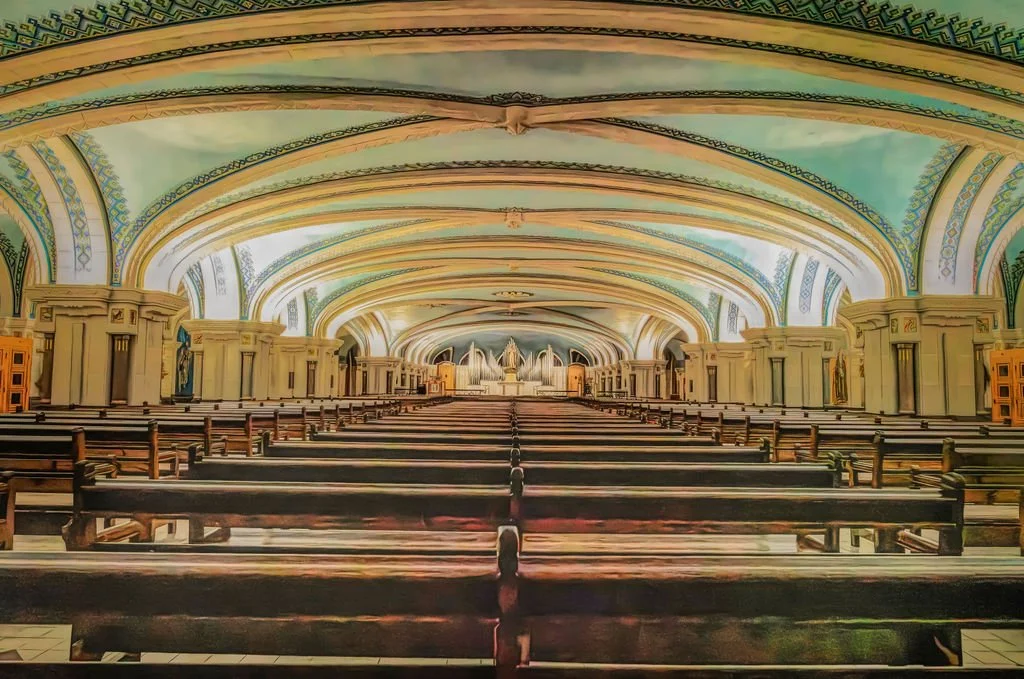 LOWER CHAPEL BASILICA OF SAINTE ANNE DE BEAUPRE QUEBEC, CANADA 