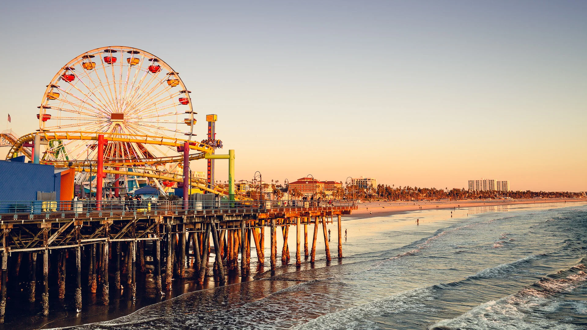 Santa Monica Pier at Sunset