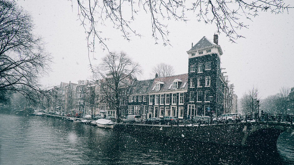 Gigantic Snow Flakes in Amsterdam