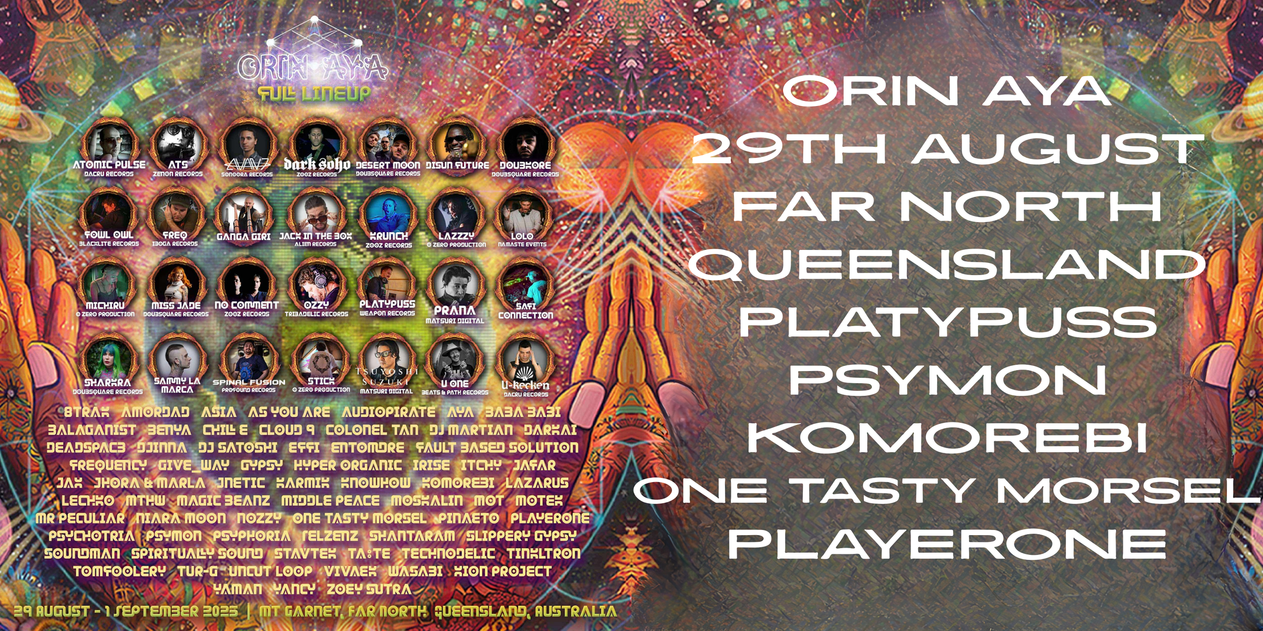 ORIN AYA 29th AUGUST FAR NORTH QUEENSLAND PLATYPUSS PSYMON KOMOREBI ONE TASTY MORSEL PLAYERONE3.png
