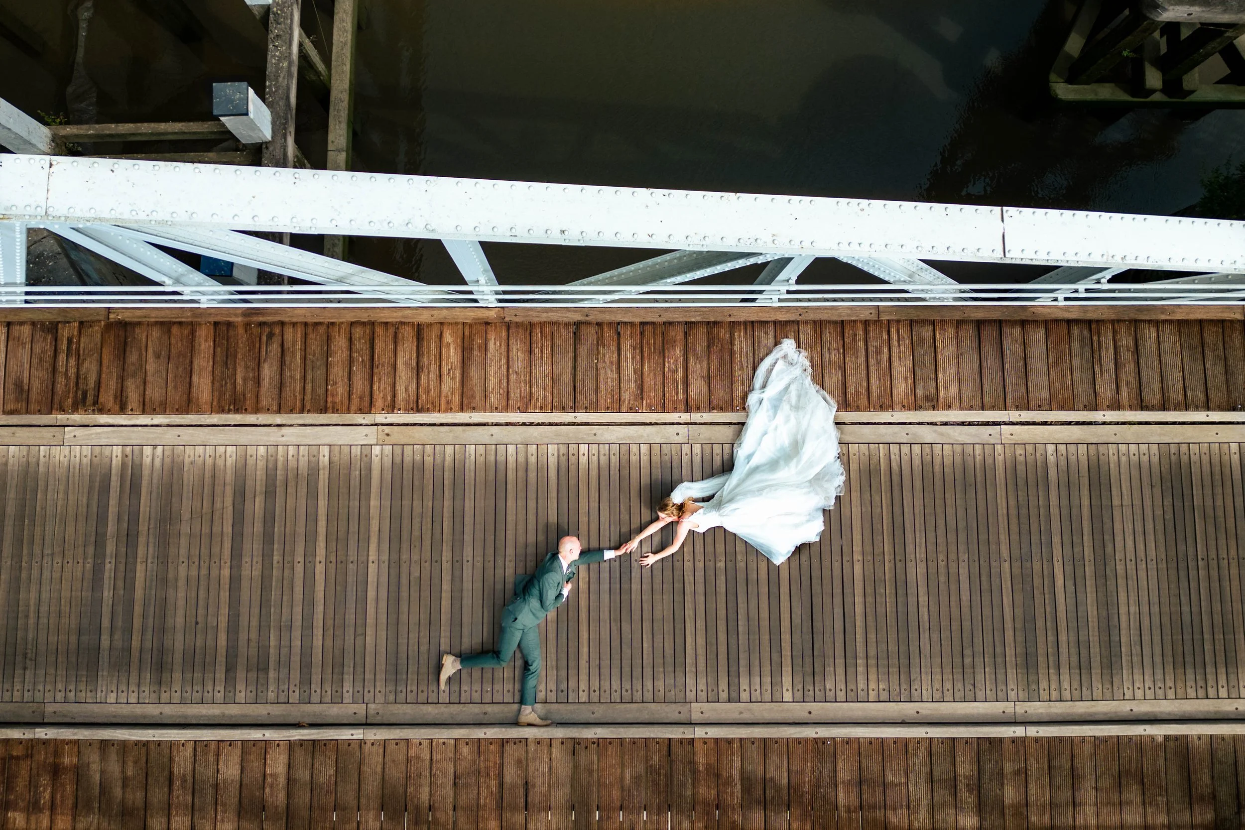 drone fotografie huwelijk