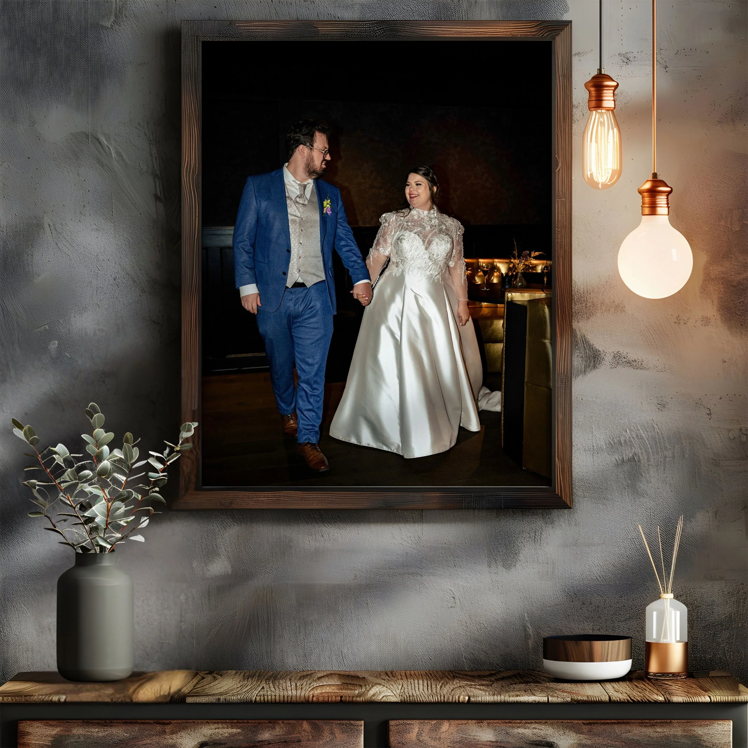 Kader met trouwfoto als tastbare herinnering voor thuis