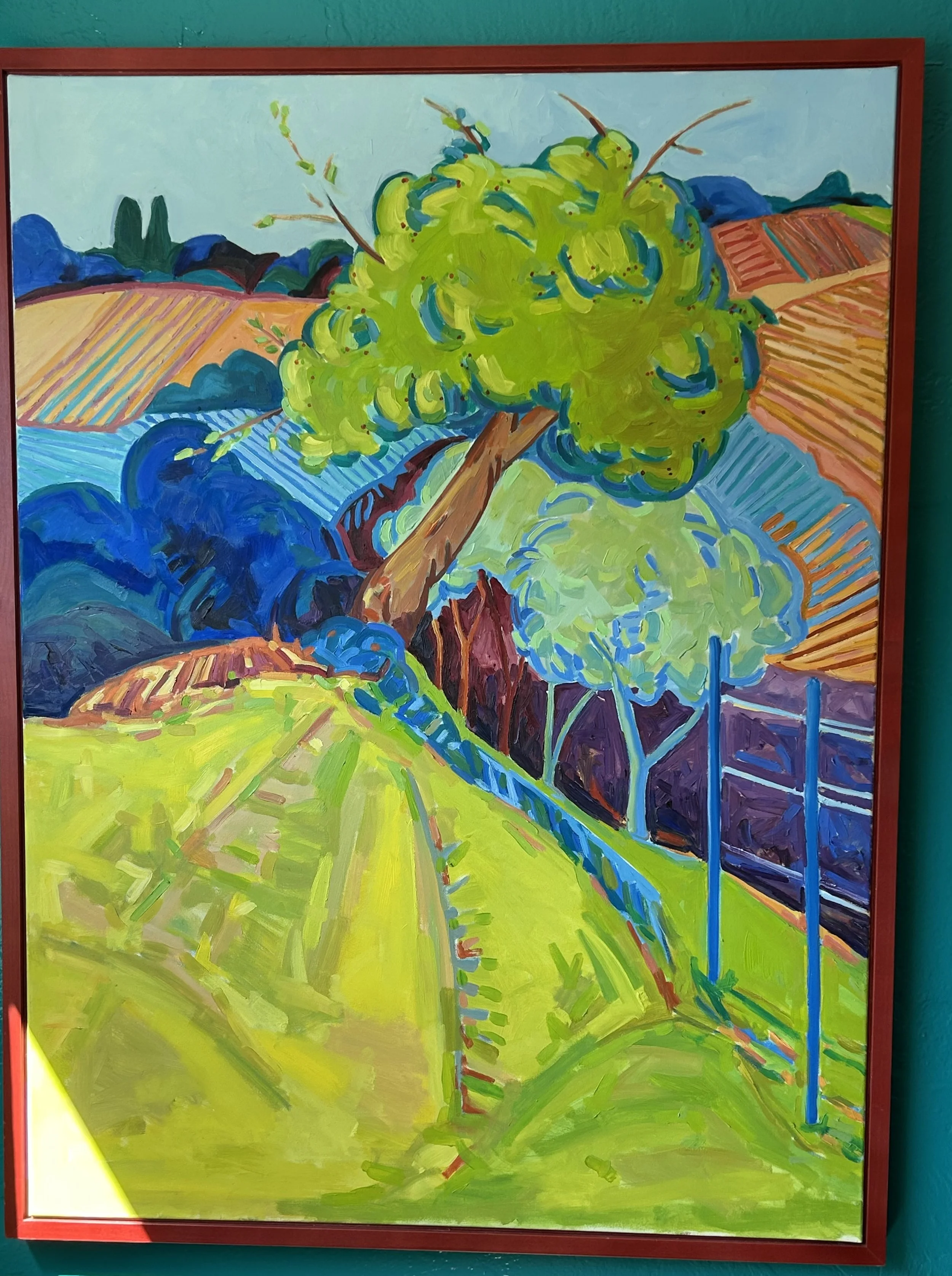 36 x 48 acrylic on canvas. The last of my painting in Italy and in oils. Price upon request 