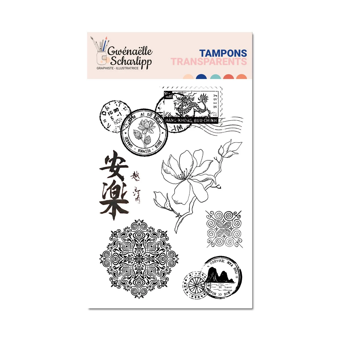 Tampons clear Trésors d'Asie - 029