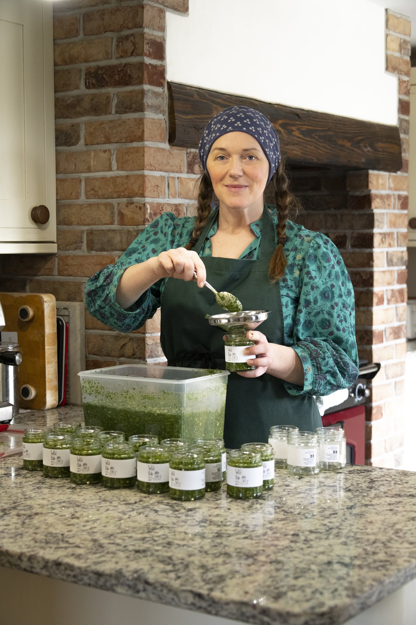 Wild Pesto Photography Shoot Kitchen Prep