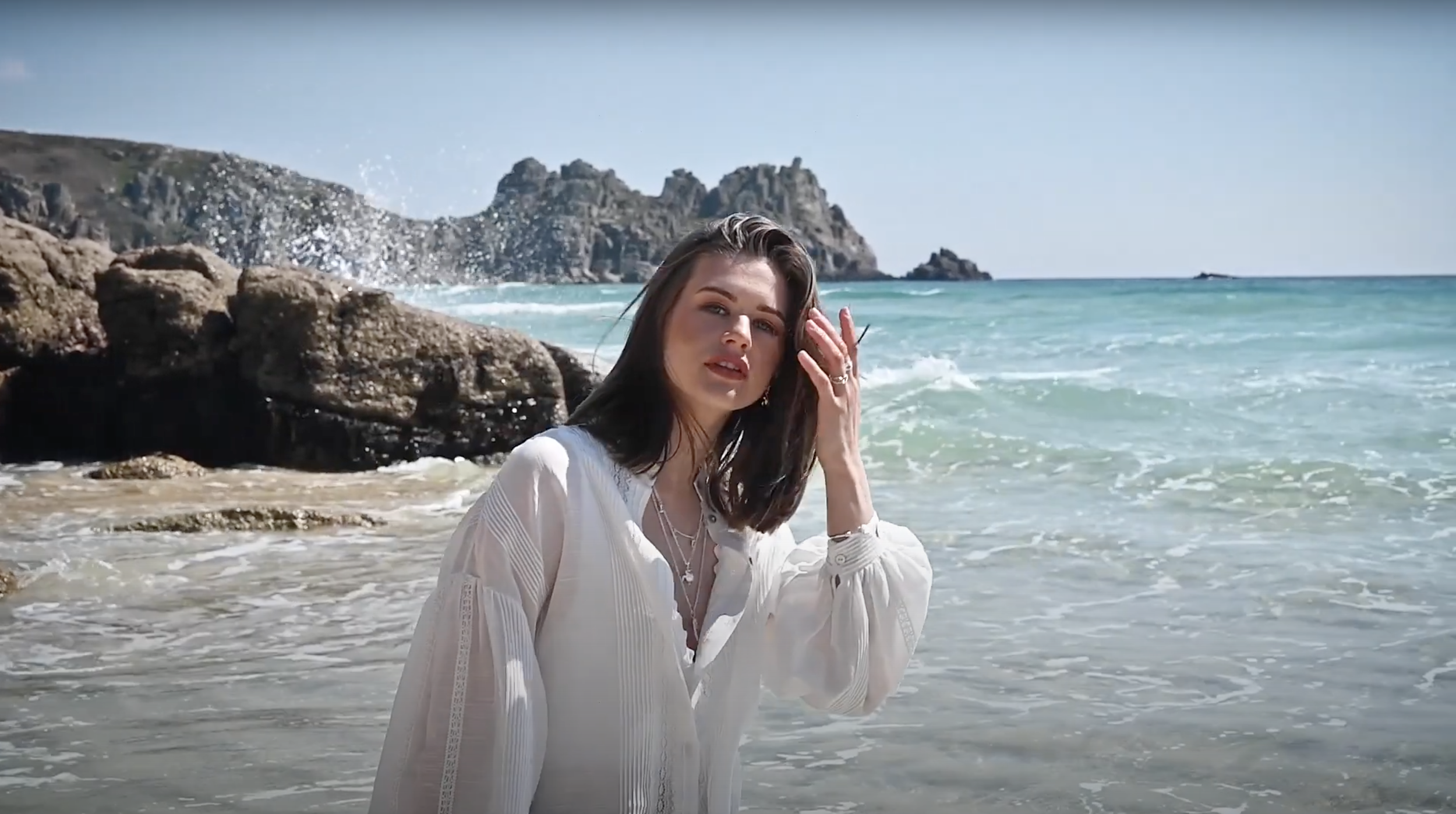 Silver Origins Fashion Video Shoot at Porthcurno.