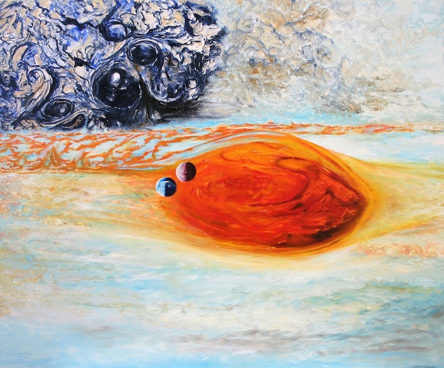 Jupitor Storm, oil on canvas, 50 x 60cm