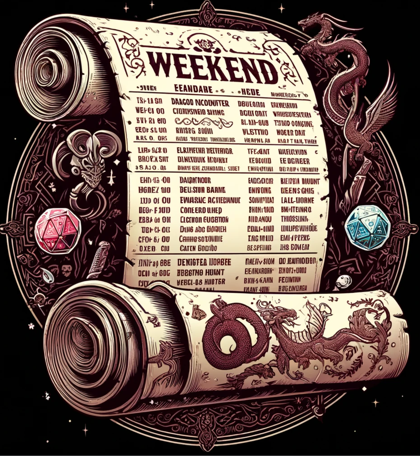 2024 Weekend Schedule