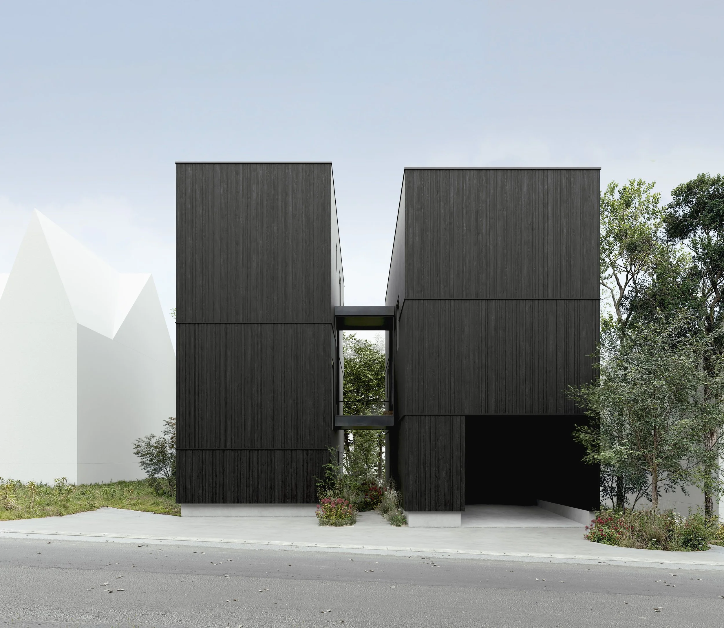 スプリットハウス / Split House in Hirafu, Niseko