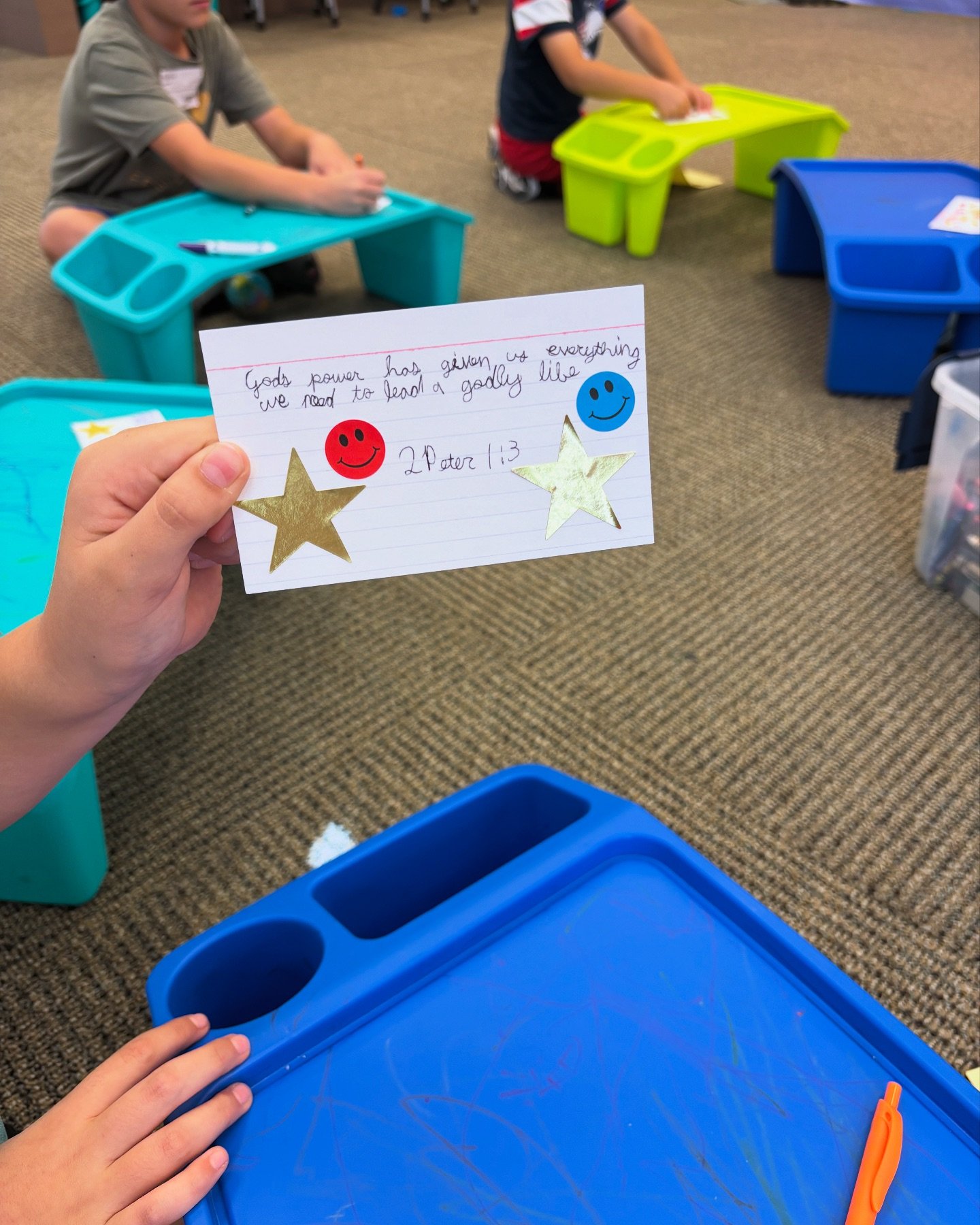 Both our preschool classroom and elementary classroom practice the same memory verse for a month. Does your child have a favorite verse?
