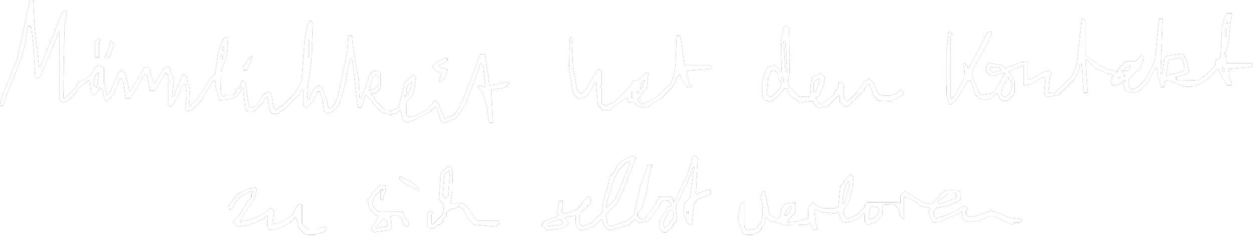 Männlichkeit hat den Kontakt zu sich selbst verloren