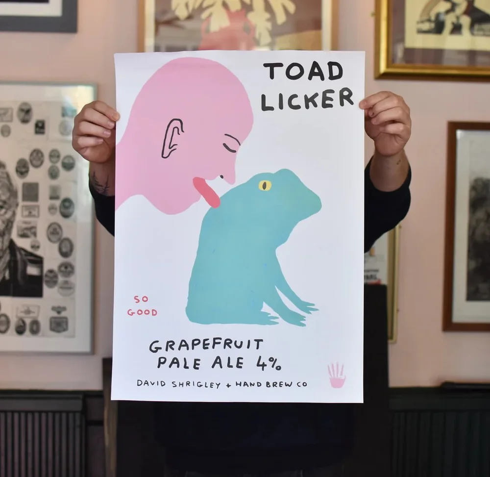 David Shrigley x Hand Brew Co Toadlicker A2 Poster — Hand Brew Co