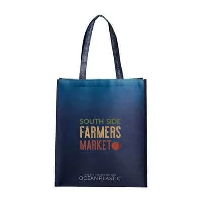 Large reusable shopper displayed with its full carry shape visible.