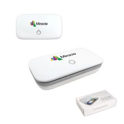 Chi-Charge UV-C phone sanitizer box with charging function for employee gifts and branded technology merchandise