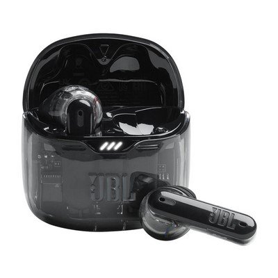 JBL Tune Flex true wireless earbuds in Black Ghost finish with charging case for corporate gifts and branded merchandise