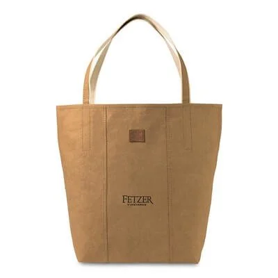Structured shopper bag shown upright with handles visible.