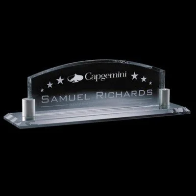 Worchester nameplate desk accessory for corporate gifts, executive branding and office signage