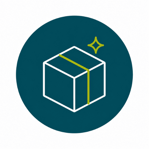 Custom branded gift packaging icon