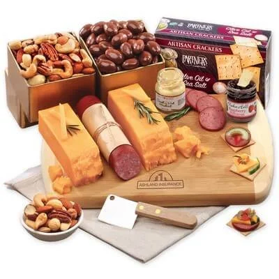 Party Starter cheese package with assorted snacks and branded gift presentation for corporate gifts and client appreciation