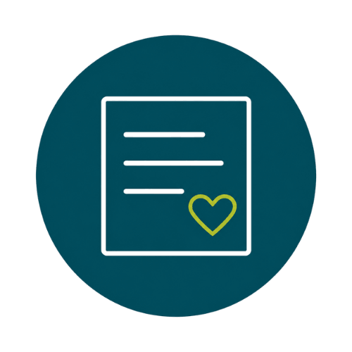 Personalized cards and messages icon