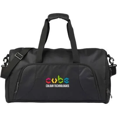 Olympus garment duffle opened flat to show garment and shoe storage.