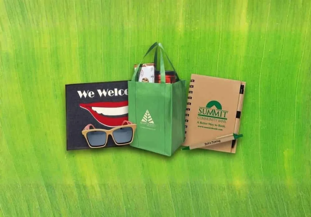 Eco-friendly promotional products made from sustainable and recycled materials for environmentally conscious branding and everyday use