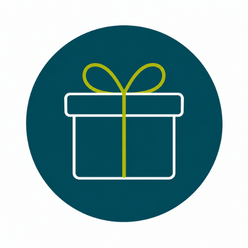 Professional gift wrapping icon