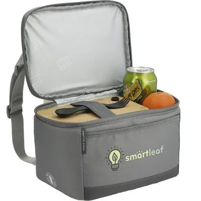 Arctic Zone Repreve recycled lunch cooler with insulated compartment for employee gifts and sustainable branded merchandise