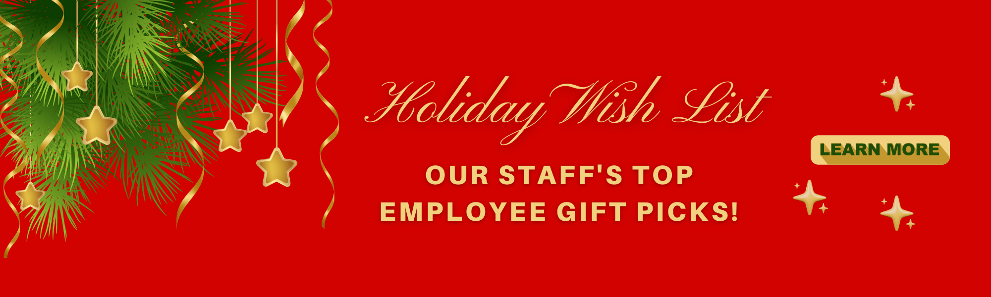 A colorful holiday wish list filled with ideas for employee gifts, showcasing festive decorations and cheerful vibes.