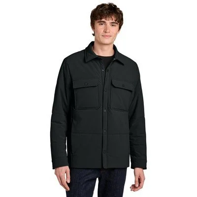 MiiR Sashiko stretch puffy shacket with quilted construction for business gifts and branded outerwear merchandise