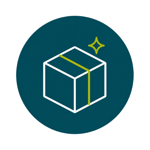 Custom branded gift packaging icon