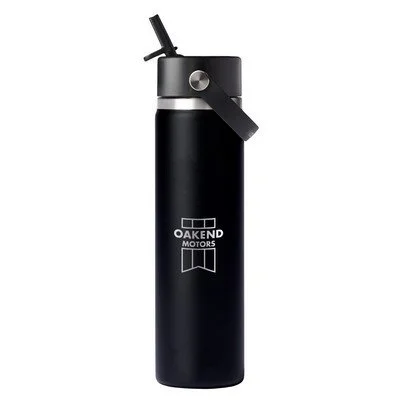 Hydro Flask wide mouth 24 oz stainless steel water bottle with lid for corporate gifts and promotional branded merchandise