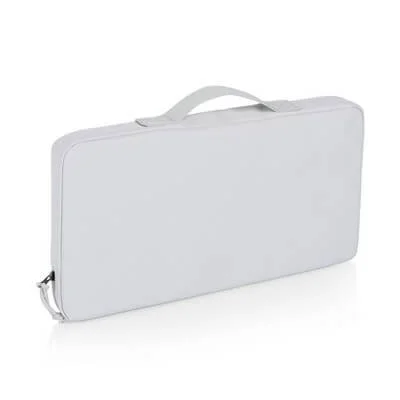 Gardening kneeling pad in foam material with handle cutout, used for employee gifts and outdoor promotional products