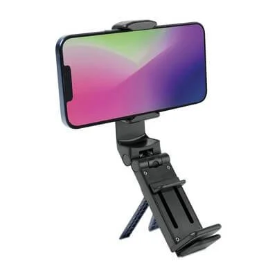 FlexGrip universal phone holder in black with expandable grip design for promotional products and branded merchandise