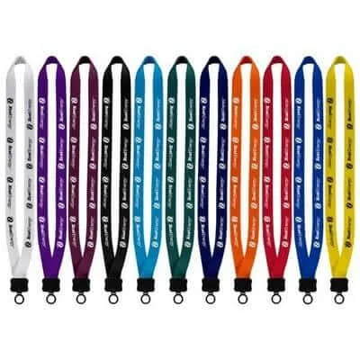 3/4 inch smooth nylon lanyard with metal clasp for corporate gifts, event badges and branded promotional merchandise
